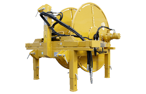 Hydraulic lay flat hose reel